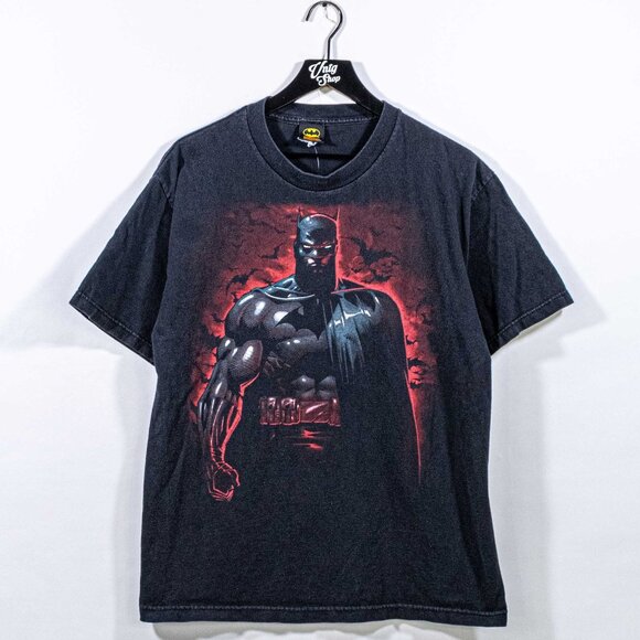 Batman Dark Knight Red T-Shirt Large Y2K 2008 DC Comics Movie - Picture 1 of 7